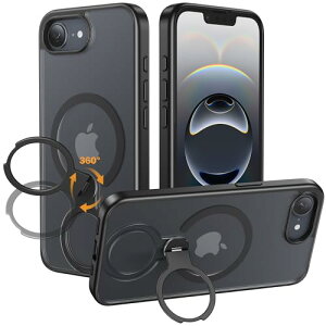 NIMASO iPhone 16e p P[XyČRMILKi MagSafeANZT[Ή 360°]X^h c wh~z h~ ϏՌ phone 16e pP[X  CX[dΉ SE ACtH16ep P[