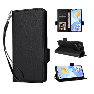 For Blackview Wave8/Wave8C/Oscal Flat 2 用 ケース カバー 手帳型【KONXISA】財布型 スマホケース サイドマグネット開閉式 ケース カード収納 スタンド機能 レンズ保護 合皮レザーー+TPUケース 革の質感