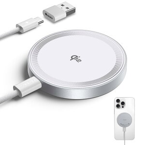 THREEKEY CX[dyQi2 PSE F؁z15Wቷ MagSafe[d ʃ}Olbg }OZ[t[d 1:1K ?C iPhone 16/15/14/13/12V[Y/Galaxy S25 UltraΉ 60W+1.5mϋv҂ݍݎP[