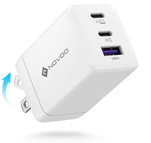 NOVOO 67W USB C [dyƊEŌyʁEZ݌vEGaN IIIKEz^CvC PD}[dyɏ^/t[X݌vEق背X/炩Ȑ܏􎮃vO/O䓯[d/PD3.0/PPS/PSEzMacBook/NEC/A