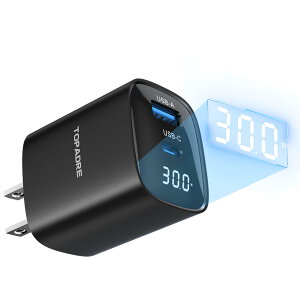 TOPADRE 30W }[d Type C fBXvC PD[d 2|[g (USB-C&USB-A)yGaN̗p ^ PD/PPS/QC4+/SCPKiΉ/PSEZpKz iPhone 16-8V[Y/iPad/Galaxy S24 S23/Google PixelV[Y/Switch/iWatch