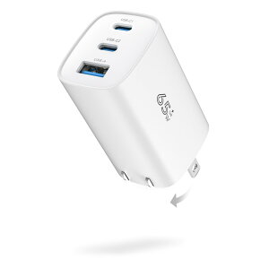 TOPADRE }[d 65w PD [d Type-C USB 3|[gO䓯[d [ቷ/GaNIIIZp/܂肽ݎvO] ^Cvc [d ΉMacBook/iPad/Android/Windows PC PSEF؍ PD3.0 }[dΉiphone 16/15/14/13 t