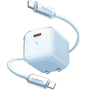 TORRAS 30W iPhone [d ^Cvc ቷ }[d PD3.0Ή PSEZpK type-c P[u[̌^ USB-C [d ܂肽ݎvO ^ [dRZg GaNIIIZp iPhone16e /16 /15 /iPad/Android/Switch