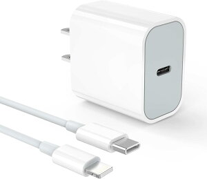 iPhone 充電器 20W USB C 急速充電器 1.5m Lightning ケーブル 【MFi/PSE認証済み】アイフォン タイプc 充電器 適合 iPhone各種機器対応 iPhone 13/12/11Pro/ Pro Max/mini/X/XS/XR/8/7 その他USB-C機器対応