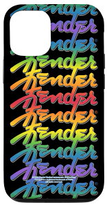 iPhone 12/12 Pro Fender Multicolor Rainbow Fender Text Stack Logos �X�}�z�P�[�X