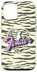 iPhone 14 Fender Retro Tiger Stripe Pink Guitar Pick Logo �X�}�z�P�[�X