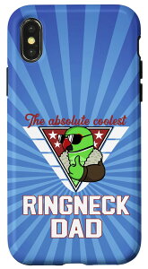 iPhone X/XS Coolest Ringneck Parrot Dad I �O���[�� �C���f�B�A�� �����O�l�b�N �X�}�z�P�[�X