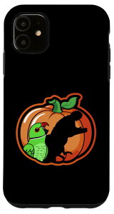 iPhone 11 Pumpkin Parrot & T Rex Shadow I �O���[�� �C���f�B�A�� �����O�l�b�N �X�}�z�P�[�X