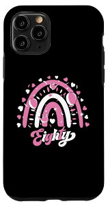 iPhone 11 Pro 80th Birthday Gift Rainbow Fan 80 Year Old Girls 80th Bday �X�}�z�P�[�X