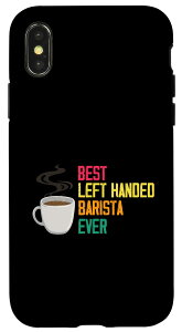 iPhone X/XS 左利きのバリスタに最適な、コーヒー愛好家のためのコーヒーメーカー・ツール スマホケース