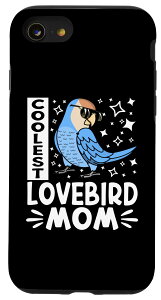 iPhone SE (2020) / 7 / 8 Coolest Lovebird Parrot Mom I �s�[�`�t�F�C�X �u���[ ���u�o�[�h �X�}�z�P�[�X