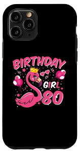 iPhone 11 Pro 80th Birthday Gift Flamingo Fan 80 Year Old Girls 80th Bday �X�}�z�P�[�X