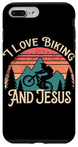 iPhone 7 Plus/8 Plus �}�E���e���o�C�N �T�C�N�����O ���]�� I Love Biking And Jesus �X�}�z�P�[�X