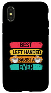 iPhone X/XS 左利きのバリスタに最適な、コーヒー愛好家のためのコーヒーメーカー・ツール スマホケース