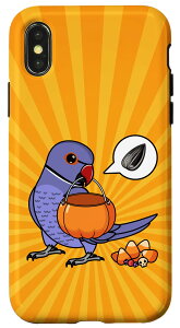 iPhone X/XS Parrot Wants Seeds Not Candy I Violet �C���f�B�A�������O�l�b�N �X�}�z�P�[�X