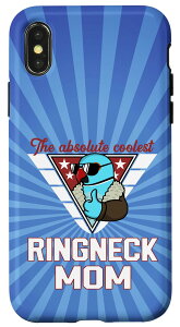 iPhone X/XS Coolest Ringneck Parrot Mom I �u���[ �C���f�B�A�� �����O�l�b�N �X�}�z�P�[�X