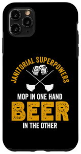iPhone 11 Pro Max Beer House Funny Janitor Custodian �����e�i���X�N���[�i�[ �X�}�z�P�[�X