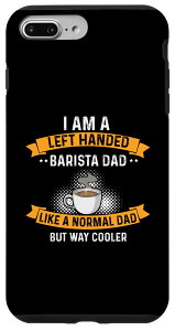 iPhone 7 Plus/8 Plus 左利きのバリスタパパ、コーヒーメーカーの仕事愛珈アラート スマホケース
