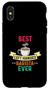 iPhone X/XS 左利きのバリスタに最適な、コーヒー愛好家のためのコーヒーメーカー・ツール スマホケース