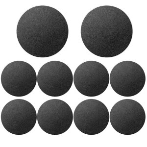 メタルプレート マグネット式 プレート 車載ホルダー 用 スマホ 極薄 強力 おしゃれ ブラック 3.5cm 丸型 (10個セット)