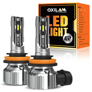 OXILAM LEDtHOv H8 H16 h11 H9 ԌΉ DC12Vԗp 20W 6500K zCg Px ̌^ ɐ 2Zbg