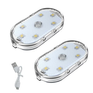 ���[�������v 2�Z�b�g �ԓ����C�g LED �� USB�[�d�� �^�b�`���C�g �}�O�l�b�g ���z���݌v ���t���ȒP �N���[�[�b�g �Q�� ������ ���� �ԗ� �ėp �L���i�z���C�g�j