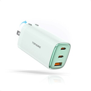 TOPADRE [d 65w Type-C PD }[d USB 3|[gO䓯[d [ቷ/GaNIIIZp/܂肽ݎvO] ^Cvc [d ΉMacBook/iPad/Android/Windows PC PSEF؍ PD3.0 }[dΉiphone 16/15/14/13 t