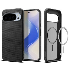 Spigen Pixel 10 Pro XL �P�[�X Magsafe�Ή� �}�b�g�d�グ TPU ���^ �w��h�~ �o���p�[ �ϏՌ� �ČRMIL�K�i ���L�b�h�G�A�E�}�O�t�B�b�g ACS09718 (�}�b�g�E�u���b�N)