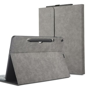 xisiciao Microsoft Surface Pro 12�C���` 1st Edition 2025 �p�ی�P�[�X 12�C���`�V�F�� �L�[�{�[�h�J�o�[�Ή� �����^�y�� ���M�݌v (�O���[)