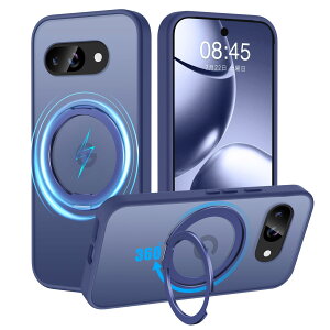 �y�ČRMIL�K�i�EMagsafe�Ή��zGoogle Pixel 9a �p �P�[�X MagSafe�Ή� �����O 360°��]�X�^���h�@�\ �c�����Ή� ������ ���΂ݖh�~ ���C�����X�[�d �����Y�ی� �ϏՌ� �g�уJ�o�[ �O�[�O���s�N�Z��9a