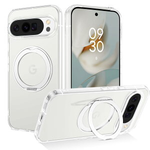 BENTOBEN Googl Pixel 10 Pro XL �P�[�X �N���A MagSafe�Ή� ���C�����X�[�d 360°��]�X�^���h �c�����Ή� �ϏՌ� ���ςȂ� �}�O�l�b�g���� �X�g���b�v�z�[���t�� Pixel 10 Pro XL �X�}�z�P�[�X �J�o�[ �N��