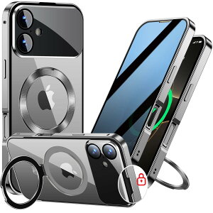 �y�X���C�h�J�o�[���C���b�N�E�`�����h�~�E�V�����̈�̌^�J�����ی� +CD�B���X�^���h�zMESTRIEV iPhone 16 �p �P�[�X �S�ʕی� Magsafe�Ή� �������[�h�z�[���t�� [�{�̂��Č��E�}�b�g�����t���[