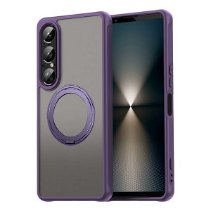 Casesmo SONY Xperia 1 VII �p �P�[�X �����O�t MagSafe�Ή� �}�O�l�b�g���� ���C�����X�Ή��y360�x��]�ł���X�^���h�z���@�\��� �c�����Ή� ������ �G�N�X�y���A 1 vii| SO-51F | SOG15 �p�J�o�[ �ϏՌ�