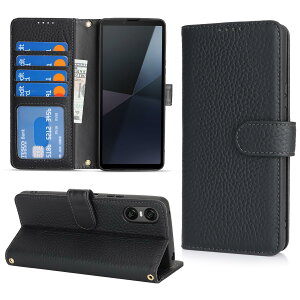 DEYHU Xperia 10 VI �P�[�X �蒠�^ �J�[�h���[ �G�N�X�y���A10 VI �P�[�X �{�v ��e�� �ϏՌ� �X�^���h�@�\ �Ή� Sony �G�N�X�y���A SO-52E / SOG14 / A402SO / XQ-ES44 �P�[�X �蒠�^ ���U�[ �g�уJ�o�[ �u���b