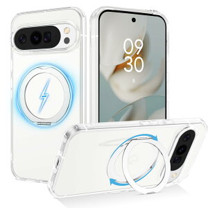 Telaso Google pixel 10 pro xl P[X MagSafeΉ }Olbg X^h@\ 360°]\ pixel 10 pro xl P[X ϏՌ wh~ ^ PC+TPU ԍڃz_[Ή CX[d Sʕی NA