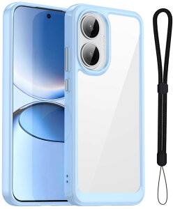 For Xiaomi POCO F7 ケース 保護カバー【ZENGZOUZ】POCO F7 ケース TPU素材 薄型 超軽量 擦り傷防止 全面保護 手触りが良い 指紋防止(ブルー)