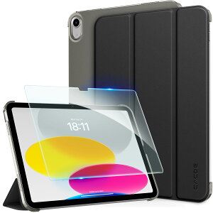 [iPad 11���� 10���� �P�[�X �K���X�t�B���� �Z�b�g]CACOE ipad a16 11�C���` 2025/10.9�C���` 2022 �A�C�p�b�h�p �n�[�h�P�[�X �I�[�g�X���[�v �O�܂� Apple Pencil�Ή� �����΂��� �J�o�[ �u���b�N