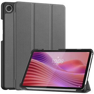 For LAVIE Tab T8 T0855/KAS ケース 【larfbulroc】軽量 薄型 PU レザー スマート カバー 耐衝撃 傷防止 ハード 背面 ケース 三つ折り スタンド オートスリープ ウェイクアップ 機能 LAVIE Tab T8 T0855/KAS 2025
