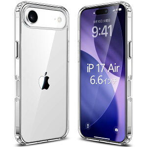 Esputunk �Ή� ��Phone 17 Air �P�[�X �N���A �ϏՌ� �y�E���^ �ČRMIL�K�i ���ϖh�~ Qi�������C�����X�[�d �yPC�w�� + TPU�o���p�[�z�X�g���b�v�z�[���t�� �����h�~ ��phone17 Air �p �����P�[�X For 17Air