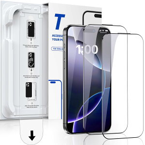 Ή iphone 16 pro KXtB 2g 9H CA[yozzKChg̎ ȒP\t ȖʃtJo[ wh~ 6.3C`  0.3mm^ iphone16pro یtB  R