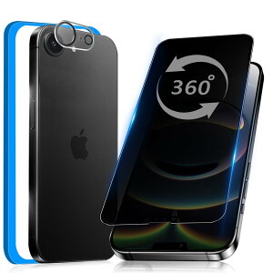 y360x `h~z iPhone16e p KXtB `h~ 360 S tی tB ̂ KX ACtH16e p ̂h~ 360° ㉺E Ȃ yvCoV[/9H/CA