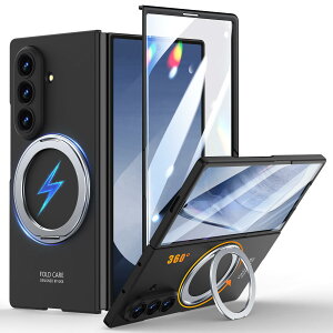 Galaxy Z Fold7 �P�[�X Magsafe�Ή� 360°��]�X�^���h �K���X�t�B�����t�� Samsung �M�����N�V�[ Z fold7 SC-56F/SCG34 �J�o�[ Gunwon �X�}�z�P�[�X ���^ �y�� �}�b�g�d�グ �w��h�~ �C�菝�h�~ ��G��ǂ�