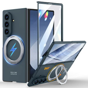 Galaxy Z Fold7 �P�[�X Magsafe�Ή� 360°��]�X�^���h �K���X�t�B�����t�� Samsung �M�����N�V�[ Z fold7 SC-56F/SCG34 �J�o�[ Gunwon �X�}�z�P�[�X ���^ �y�� �}�b�g�d�グ �w��h�~ �C�菝�h�~ ��G��ǂ�