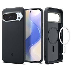 Spigen Pixel 10 Pro XL �P�[�X MagSafe�Ή� �ϋv�� �\�t�g �ق��肪�t���ɂ����f�� �c�[�g���J���[ �i�m�|�b�v�E�}�O�t�B�b�g ACS09736 (�u���b�N�E�Z�T�~)