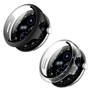 [ToVioc] P[X For Google Pixel Watch 4 45 mm یP[X y2Zbgz یJo[ KXtB ̌^ VfUC PC+KXf Sʕی ϏՌ h~ ȒP ߗ x Jo[ Google