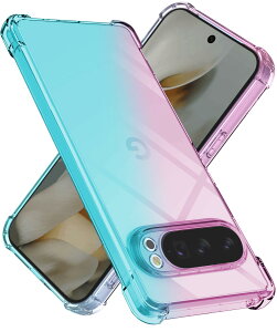 Google Pixel 10 Pro XL ケース クリア TPU 薄型 軽量 グラデーション色 ケース グーグルピクセル10ProXL バンパー 耐衝撃 米軍MIL規格取得 滑り止め 黄変防止 防塵 一体型 人気 携帯カバー(ピンクグリ