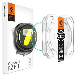 Spigen Galaxy Watch8 44mm �K���X�t�B���� �P�[�X��Ή� �\��t���L�b�g�t�� 9H�����K���X �i�m�R�[�e�B���O 2���� AGL09876