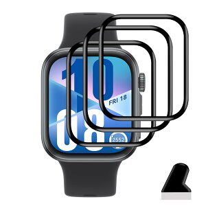 �y3���Z�b�g�z �Ή� HUAWEI WATCH FIT 4 �t�B���� �K���X�t�B���� 3�� PET������ �Y�f�@�� �����ߗ� �p HUAWEI Watch Fit4 �ی�t�B���� 3D�Ȗ� �J�o�[ �p HUAWEI WATCH FIT 4 �t���ی�t�B���� 24���Ԏ����C��