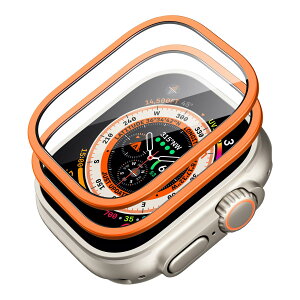 ESR 2������ Apple Watch Ultra 3/2/1 �K���X�t�B���� (2025/2024/2023/2022�N�A49mm)�p�ی�t�B���� �ČRMIL�K�i�ی� �����K���X�t�B�������A���~�j�E�������t���[���d�l �Ϗ��� �w��h�~ �I�����W