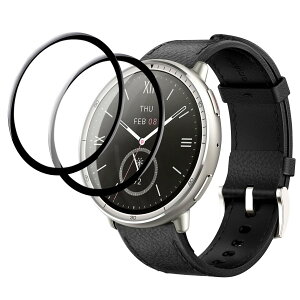 �yLAZIRO 2025New�zFor Amazfit Active 2 �t�B���� (2������) PET�����f�ނ̗̍p 3D�ȖʃG�b�W�t���J�o�[�t�B���� ���� �S�ʕی� �ώw�� ������ �����ߗ� ��U�h�~���� Amazfit Active 2 �ی�t�B����